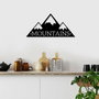 Wallity Mountains Escultura de Pared de Metal Negra